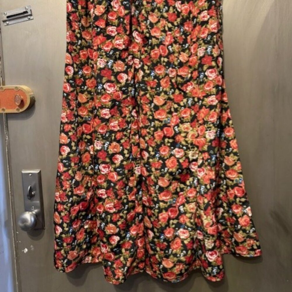 Vintage Boho Wide Leg Floral Bell Bottom Pants - Picture 6 of 16